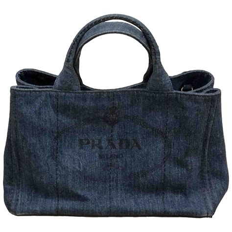 prada leather tote used|prada denim tote.